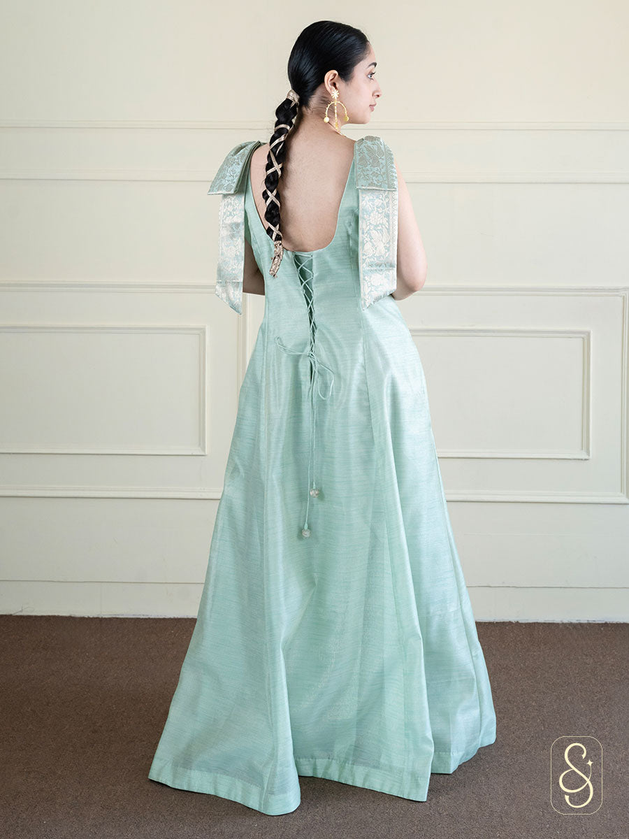 Shimmering Green Sequin Gown