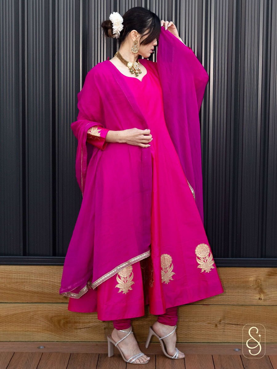Banarasi Silk Anarkali Suit