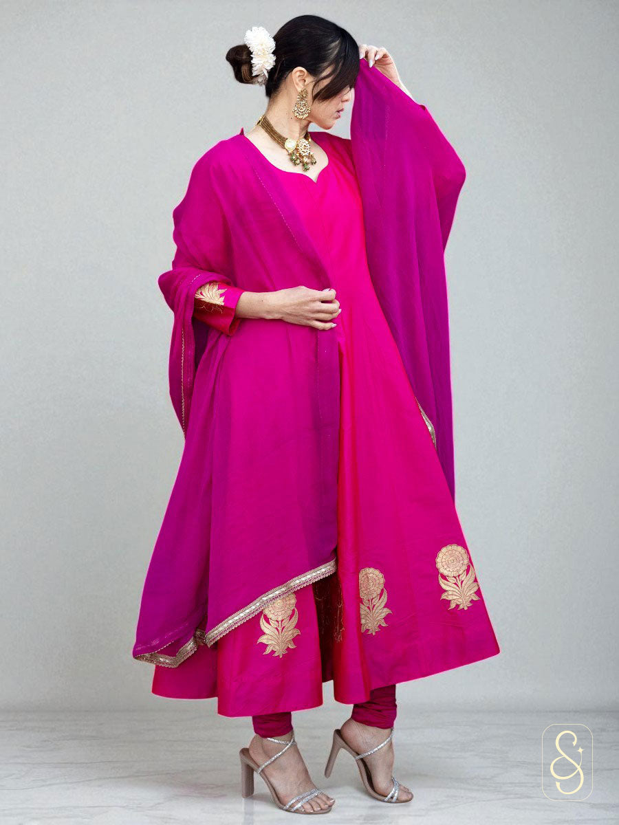 Banarasi Silk Anarkali Suit