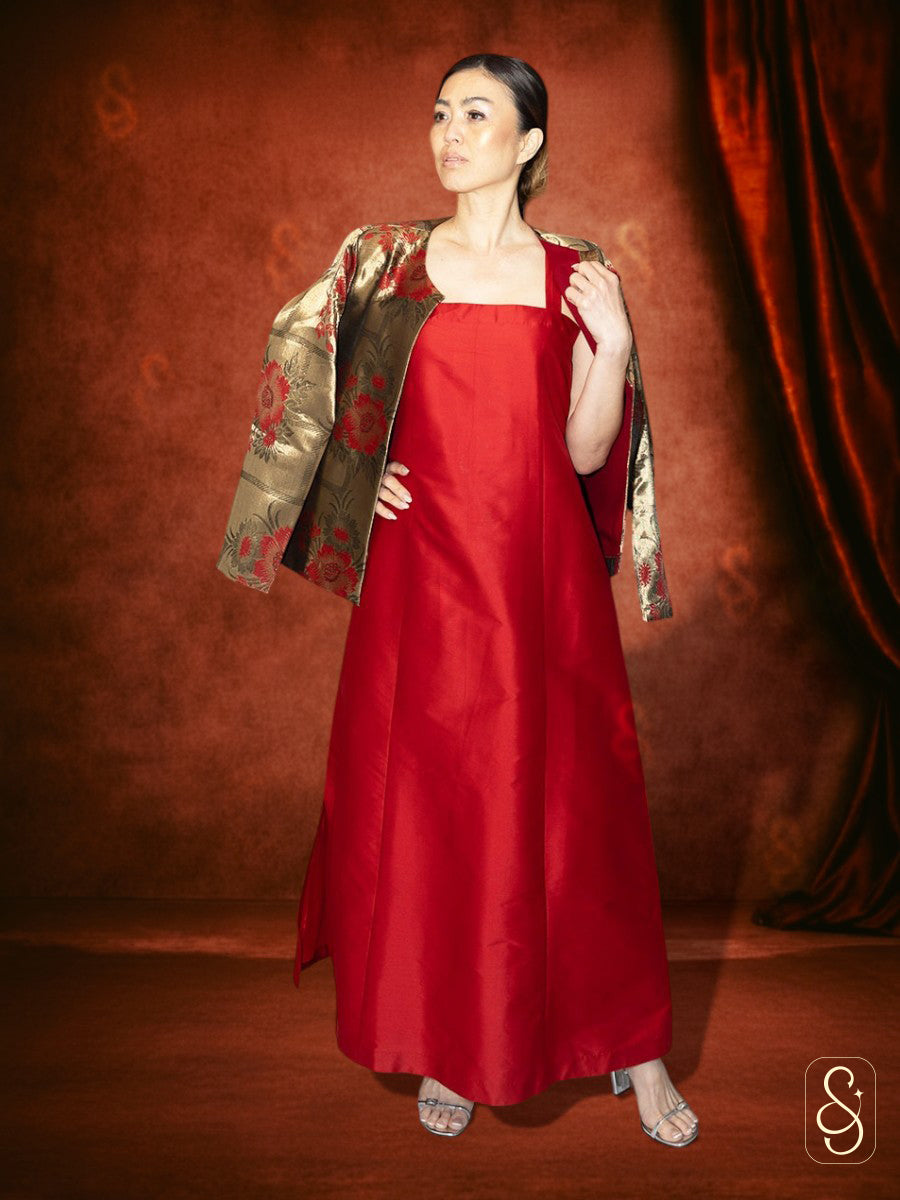 Banarasi Jacket and Silk Dress