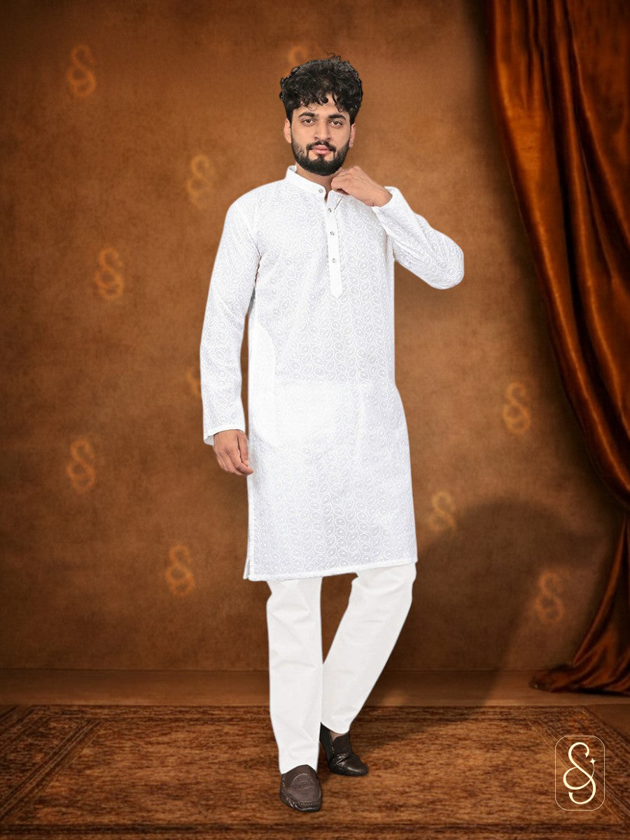 Chikankari Embroidered Kurta Set