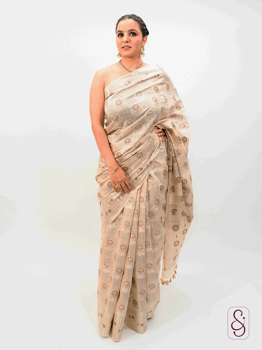 Banarsi moonga silk saree