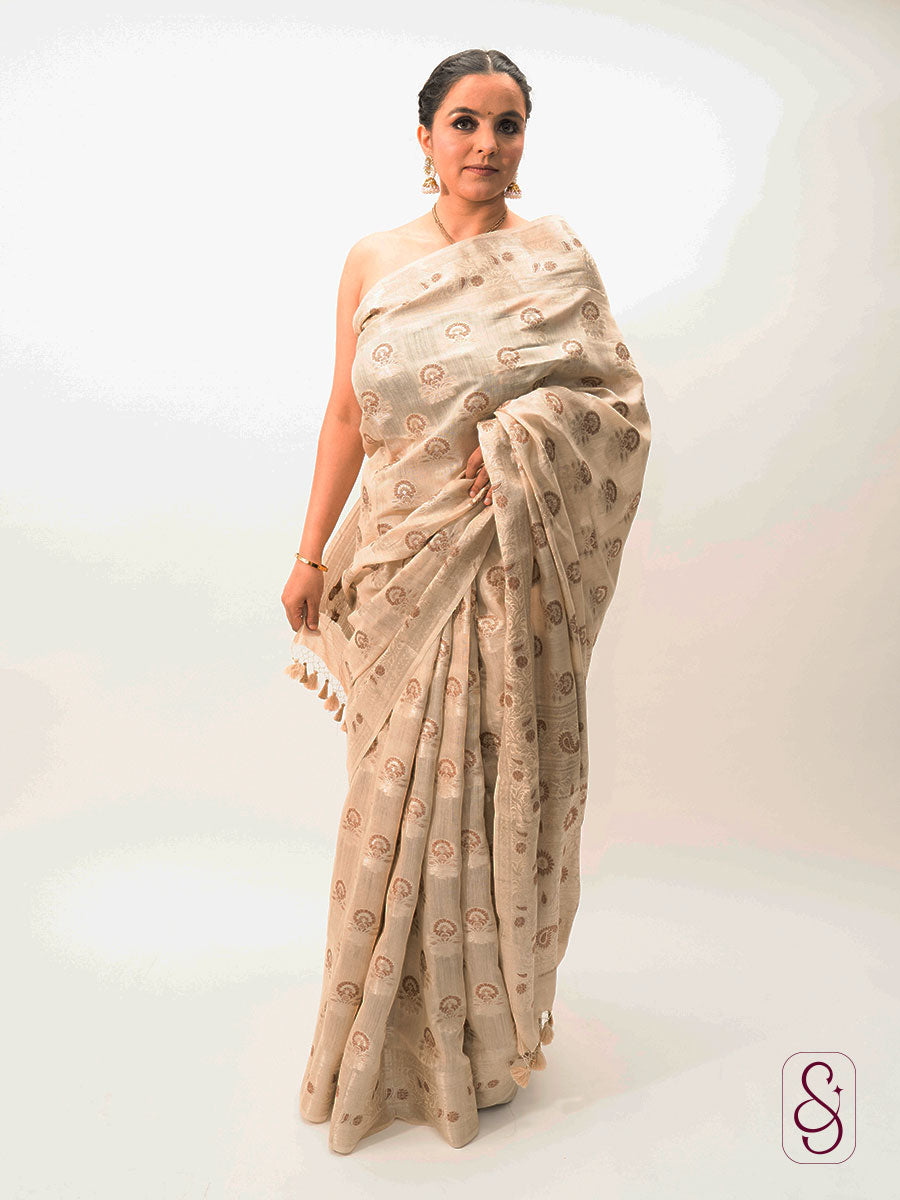 Banarsi moonga silk saree