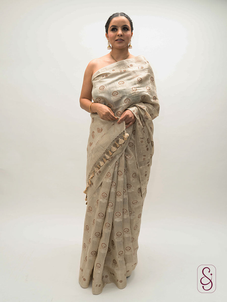 Banarsi moonga silk saree