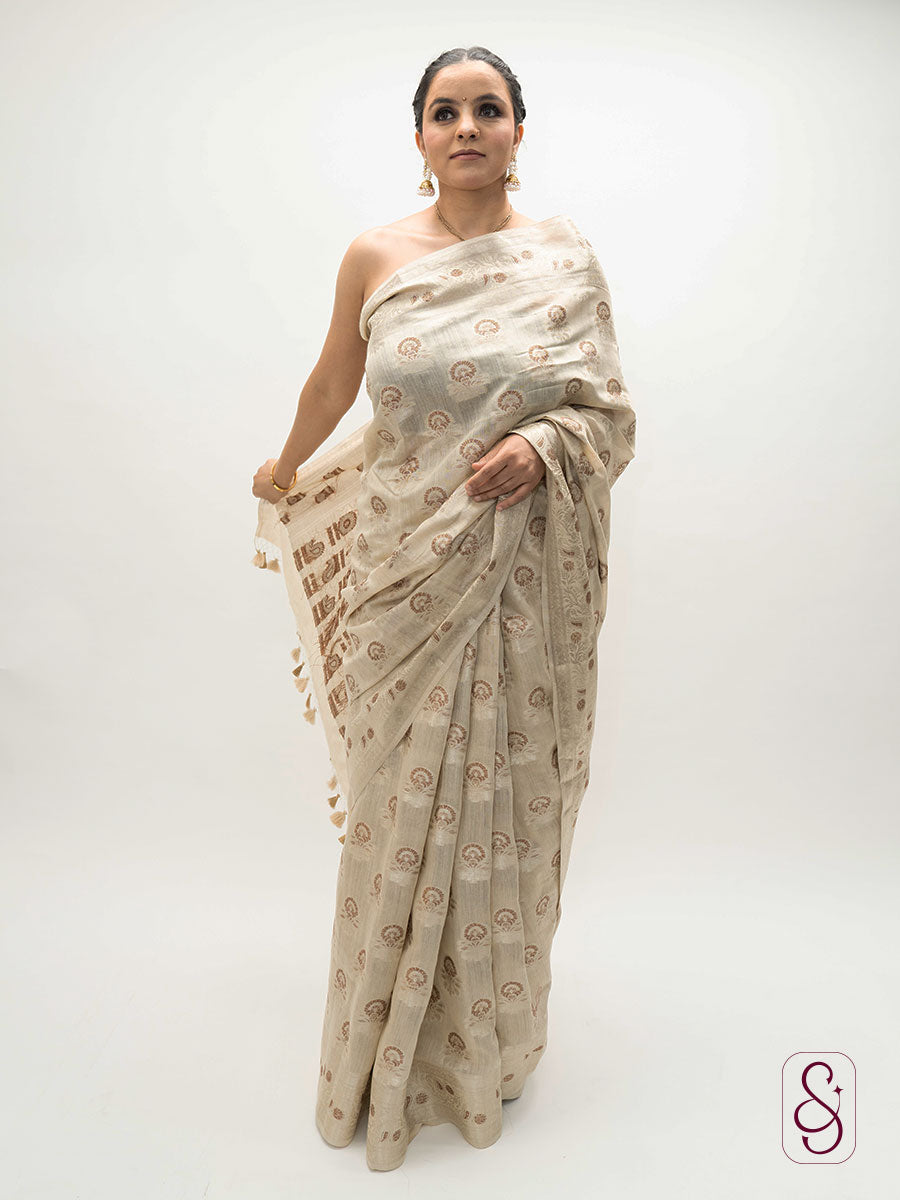 Banarsi moonga silk saree