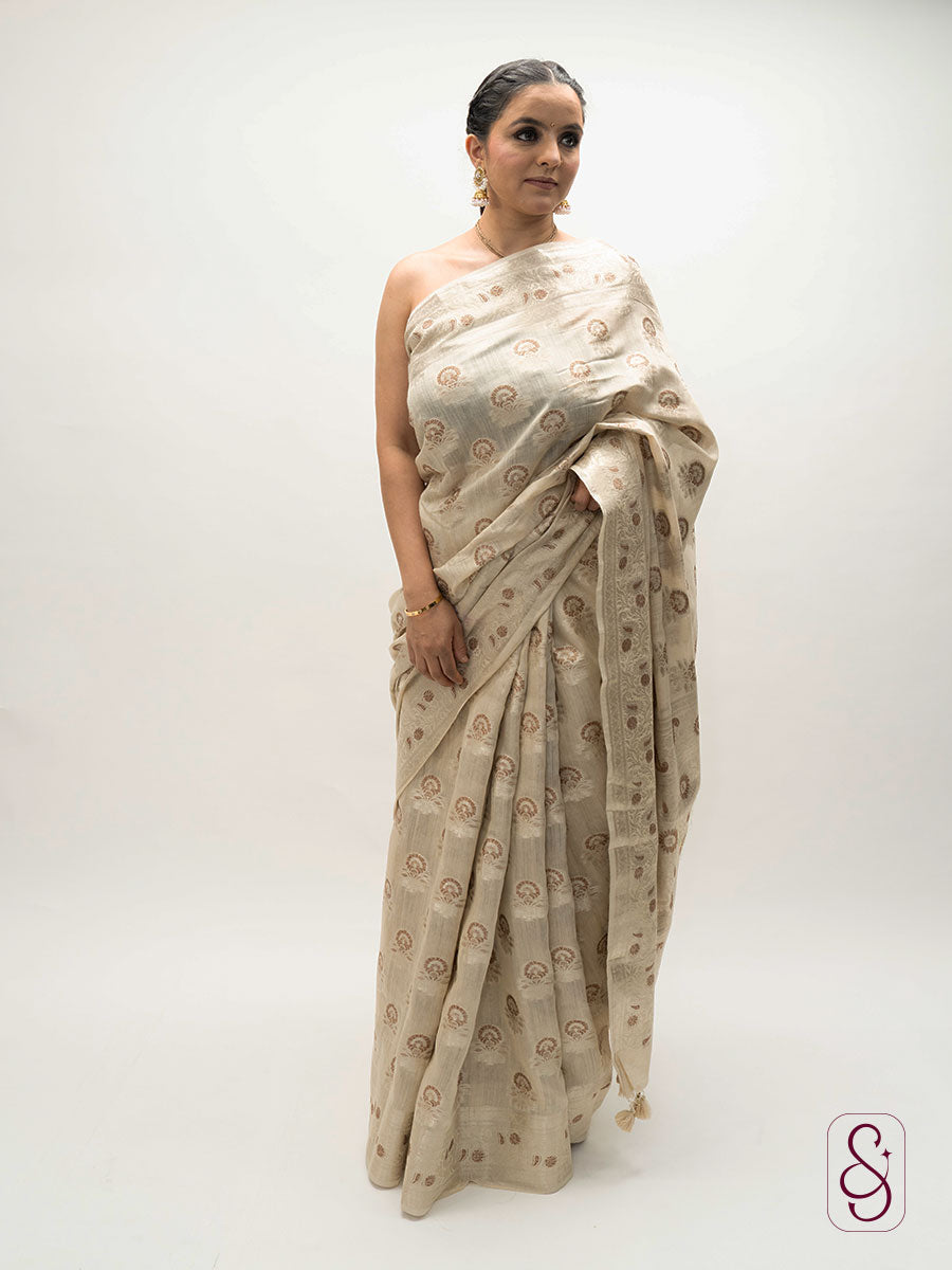 Banarsi moonga silk saree