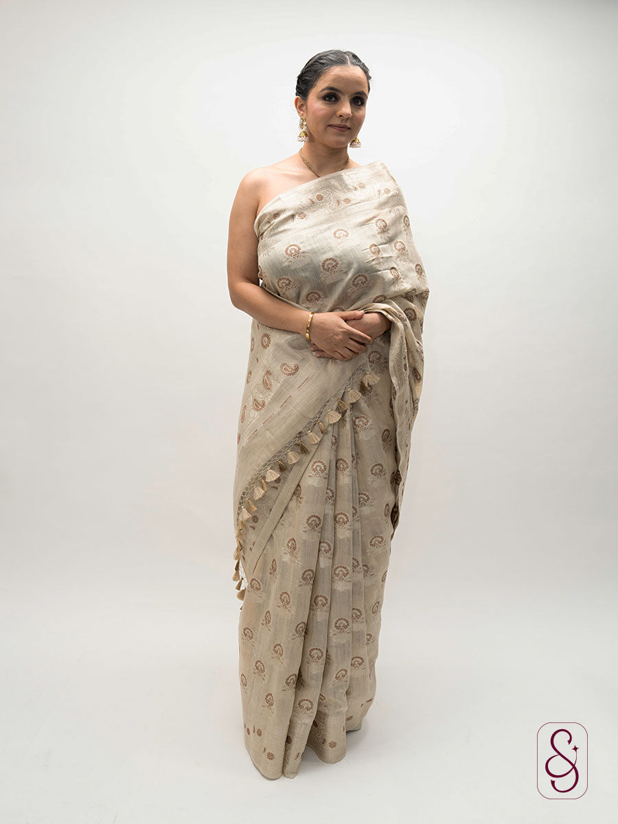 Banarsi moonga silk saree