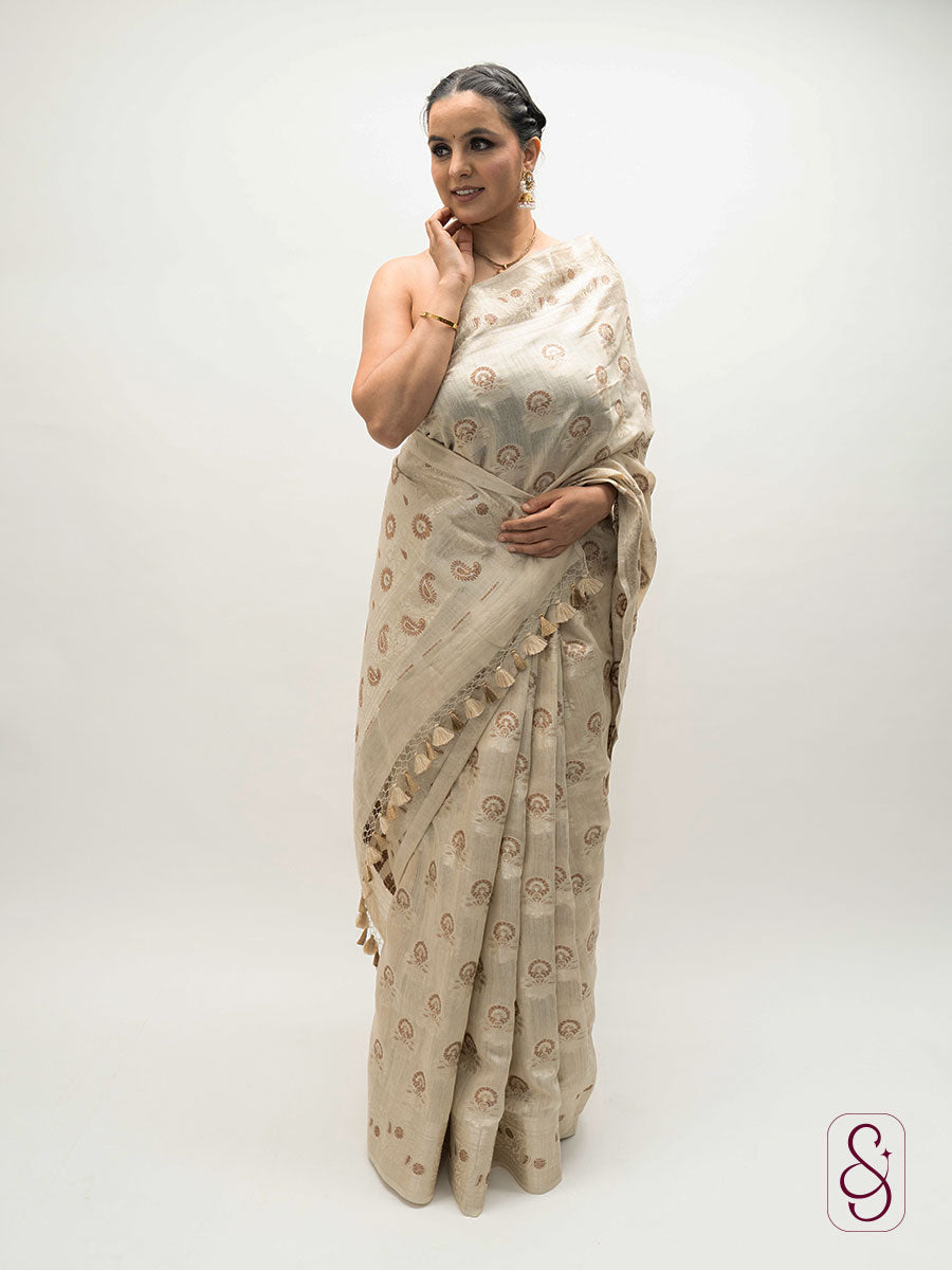 Banarsi moonga silk saree