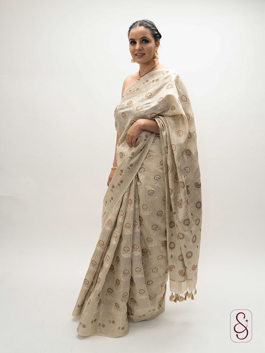 Banarsi moonga silk saree