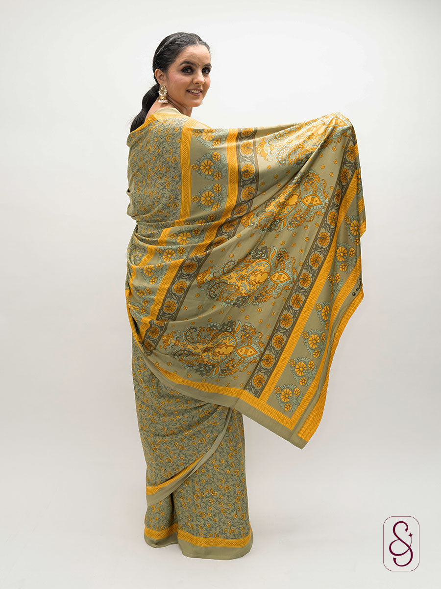 Printed Satin Silk saree