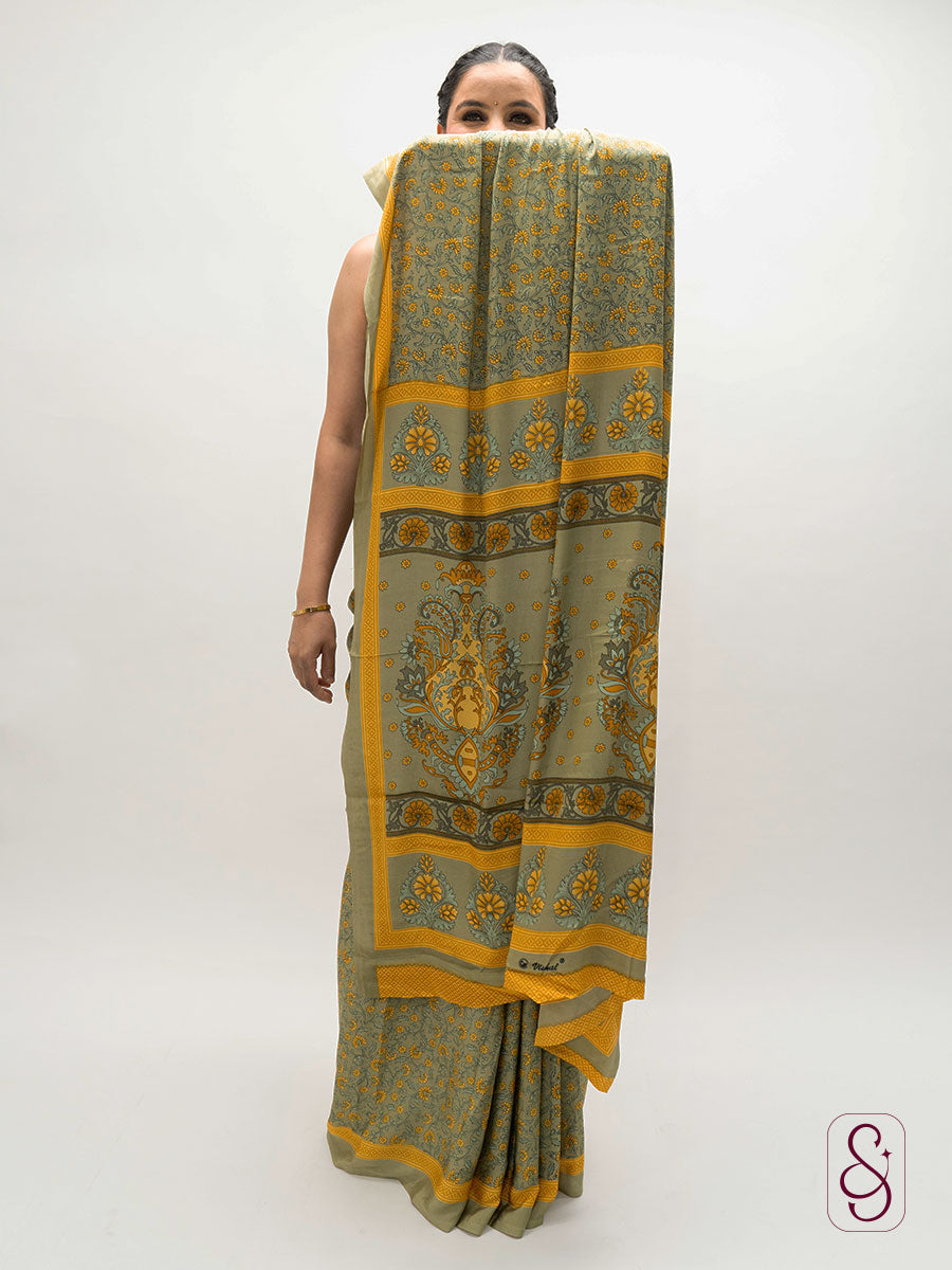 Printed Satin Silk saree