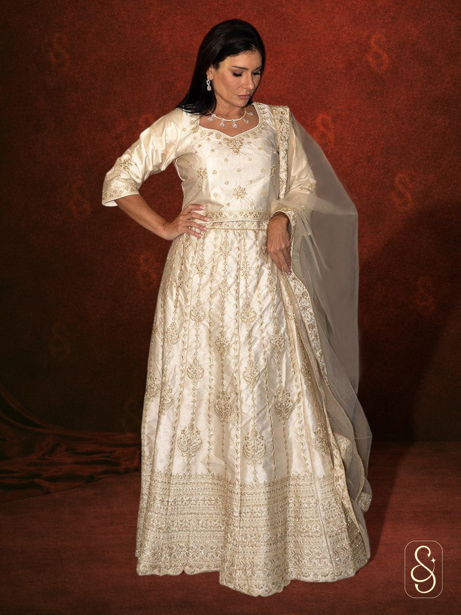 Embroidered Viscose Silk Lehenga Set