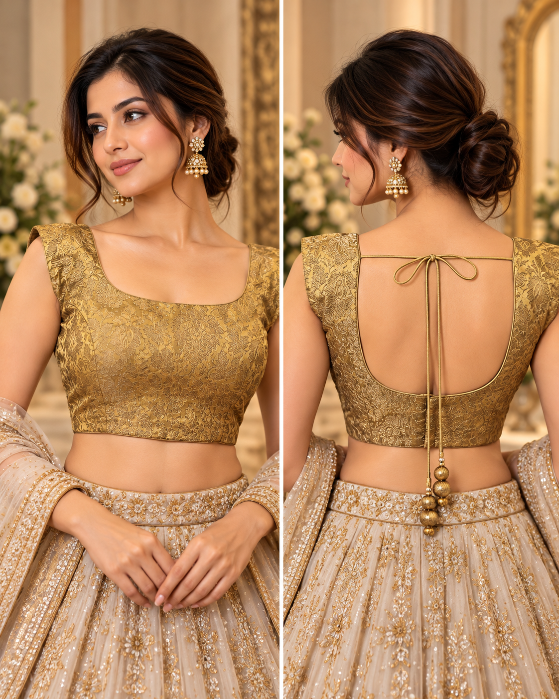 Gold Brocade Blouse