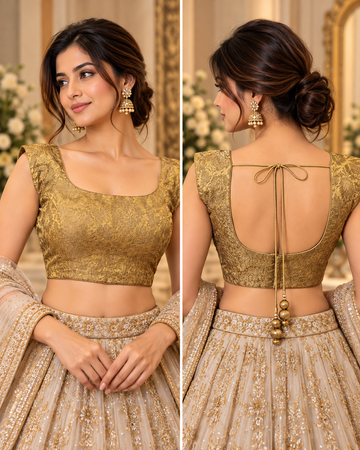 Gold Brocade Blouse