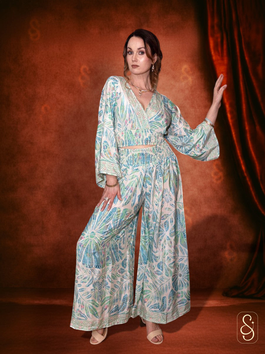 Elegant Viscose Top and Pant Set