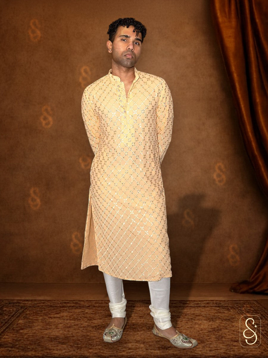 Mirror Embroidery Kurta Set