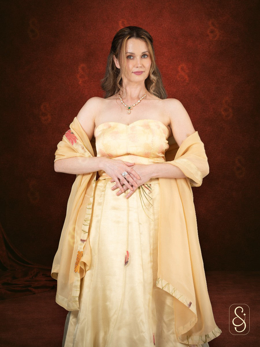 Organza Printed Lehenga Set