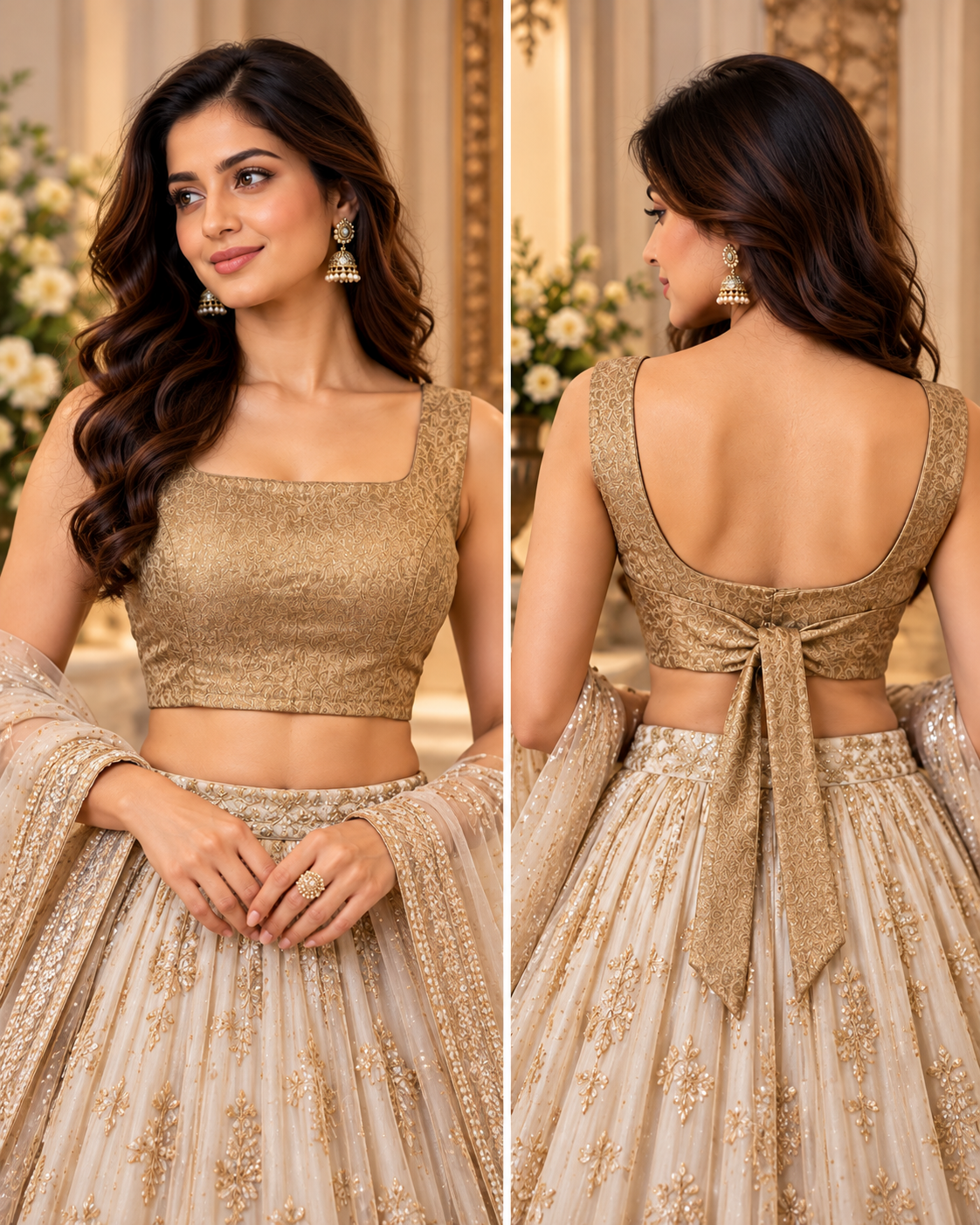Gold Bbrocade Blouse