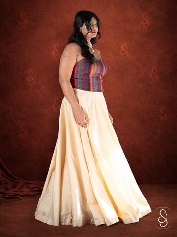 Printed Corset Silk Lehenga