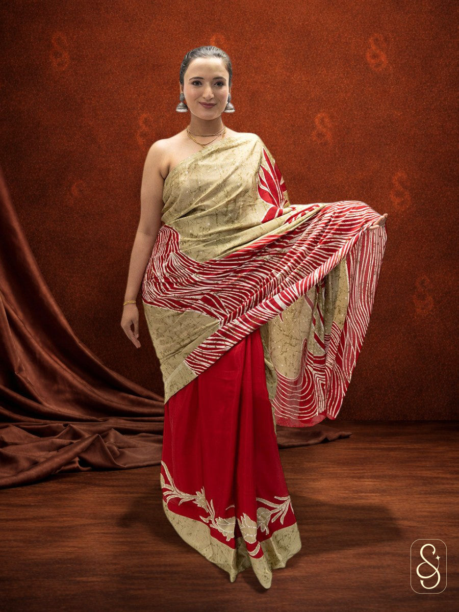 Satin Silk Morden Printed Saree