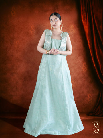 Shimmering Green Sequin Gown