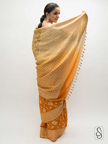 Modern Khadi Georgette Saree