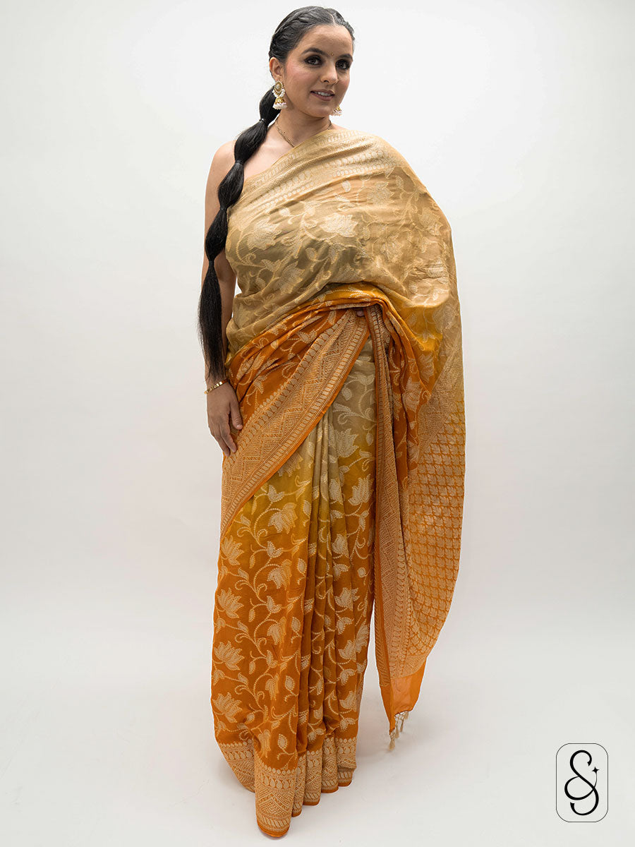 Modern Khadi Georgette Saree