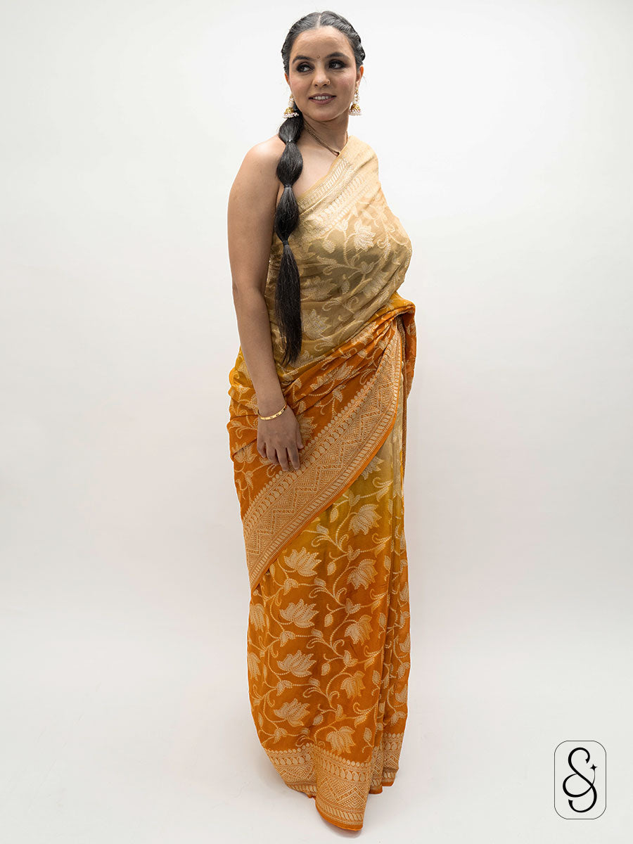 Modern Khadi Georgette Saree