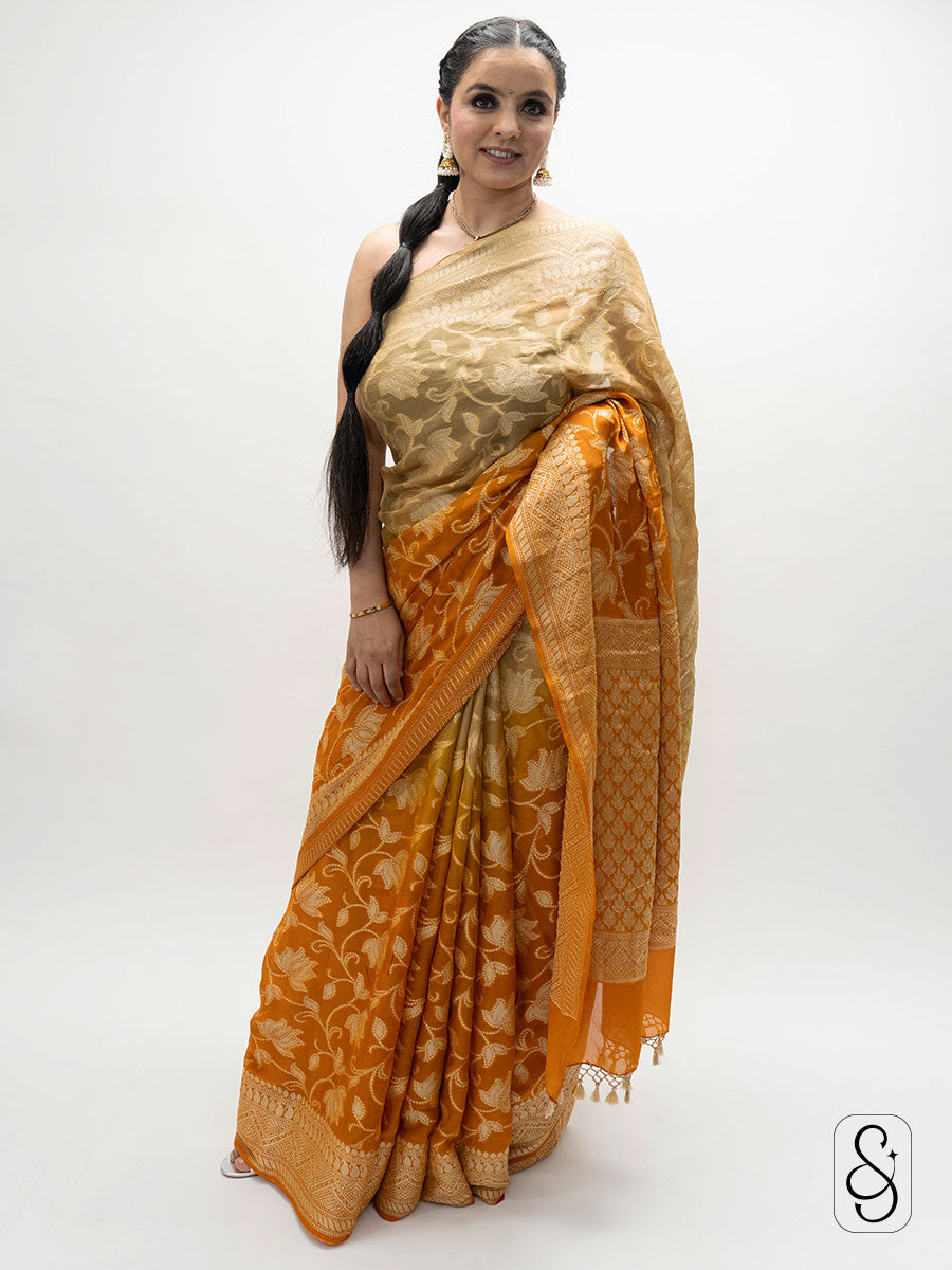 Modern Khadi Georgette Saree