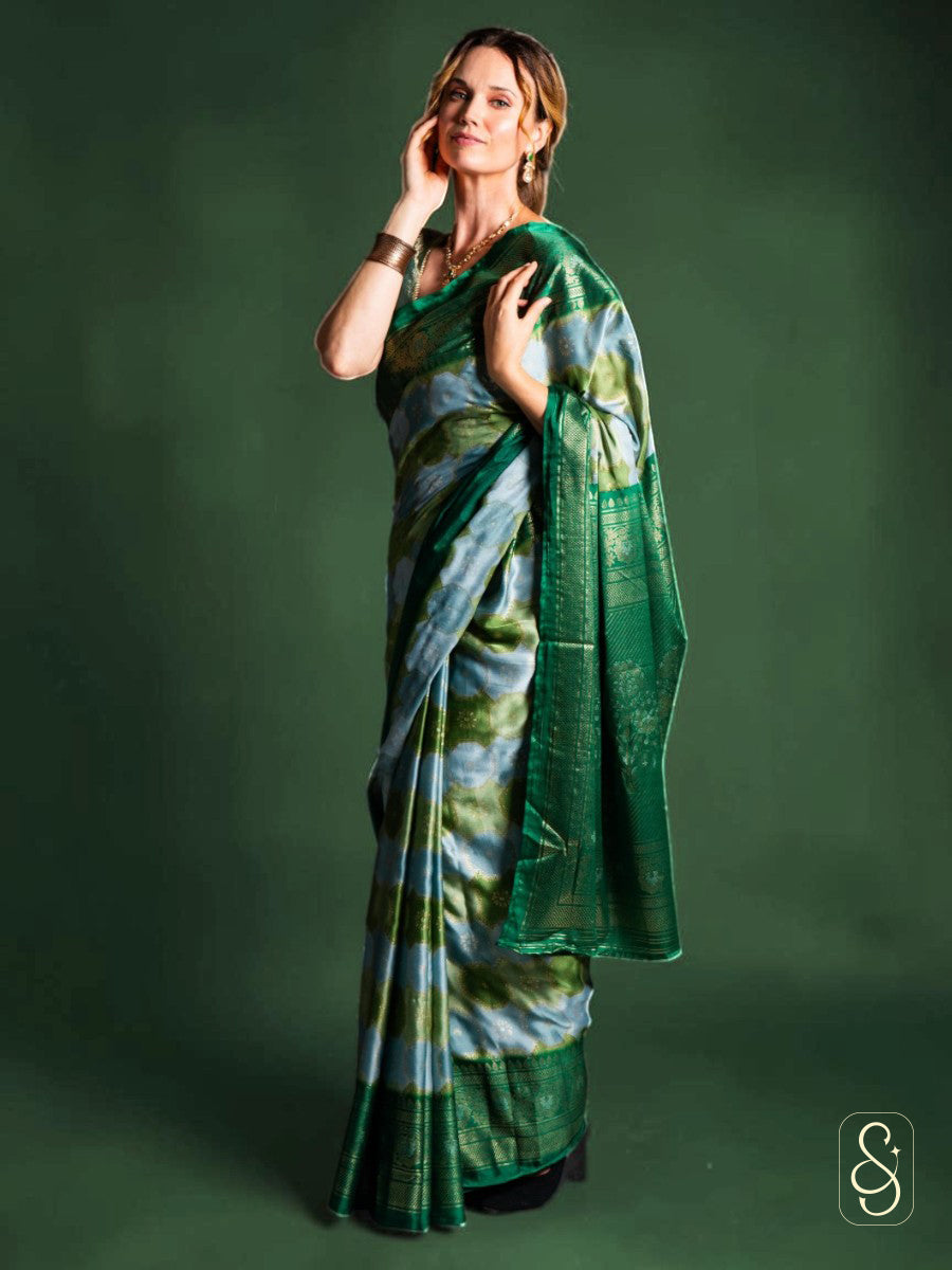 Radiant Foil Print Saree