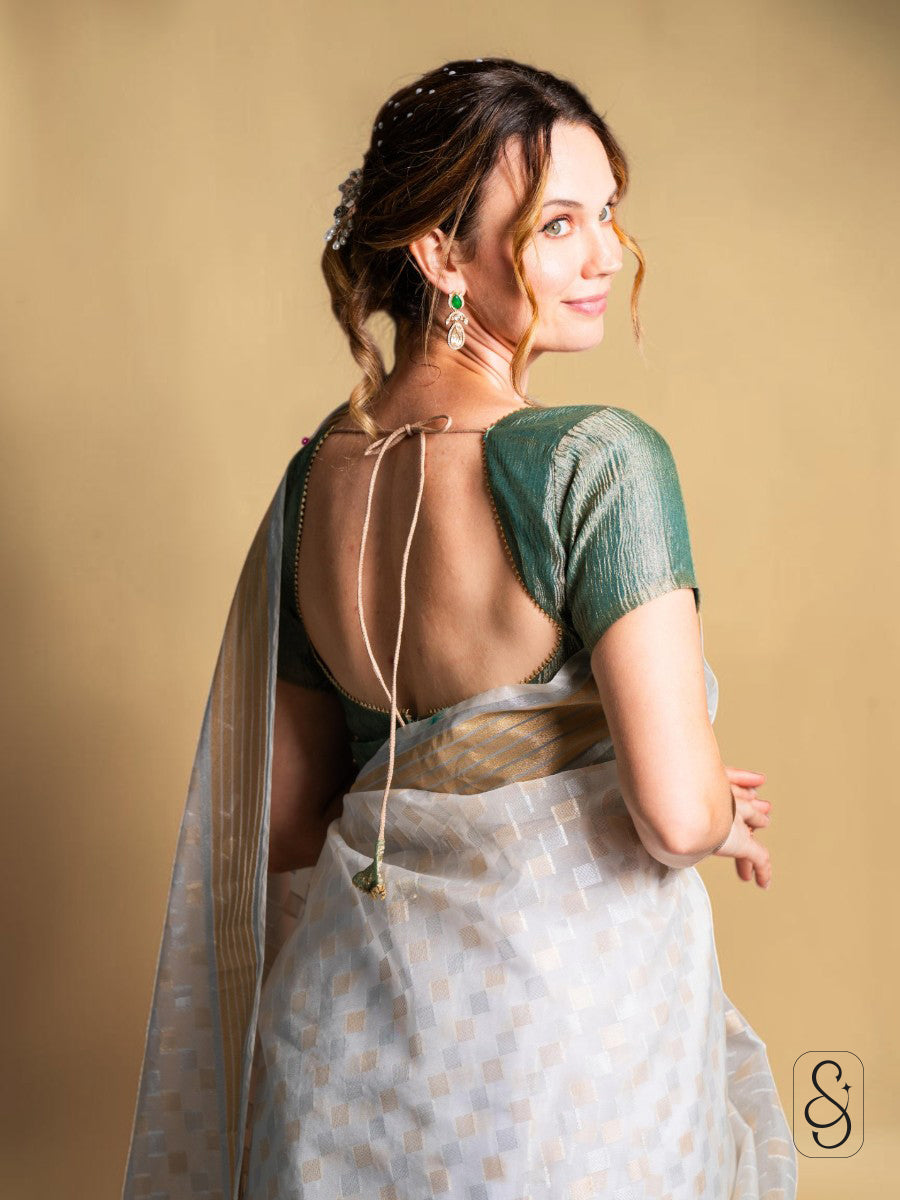 Graceful Golden Banarasi Saree