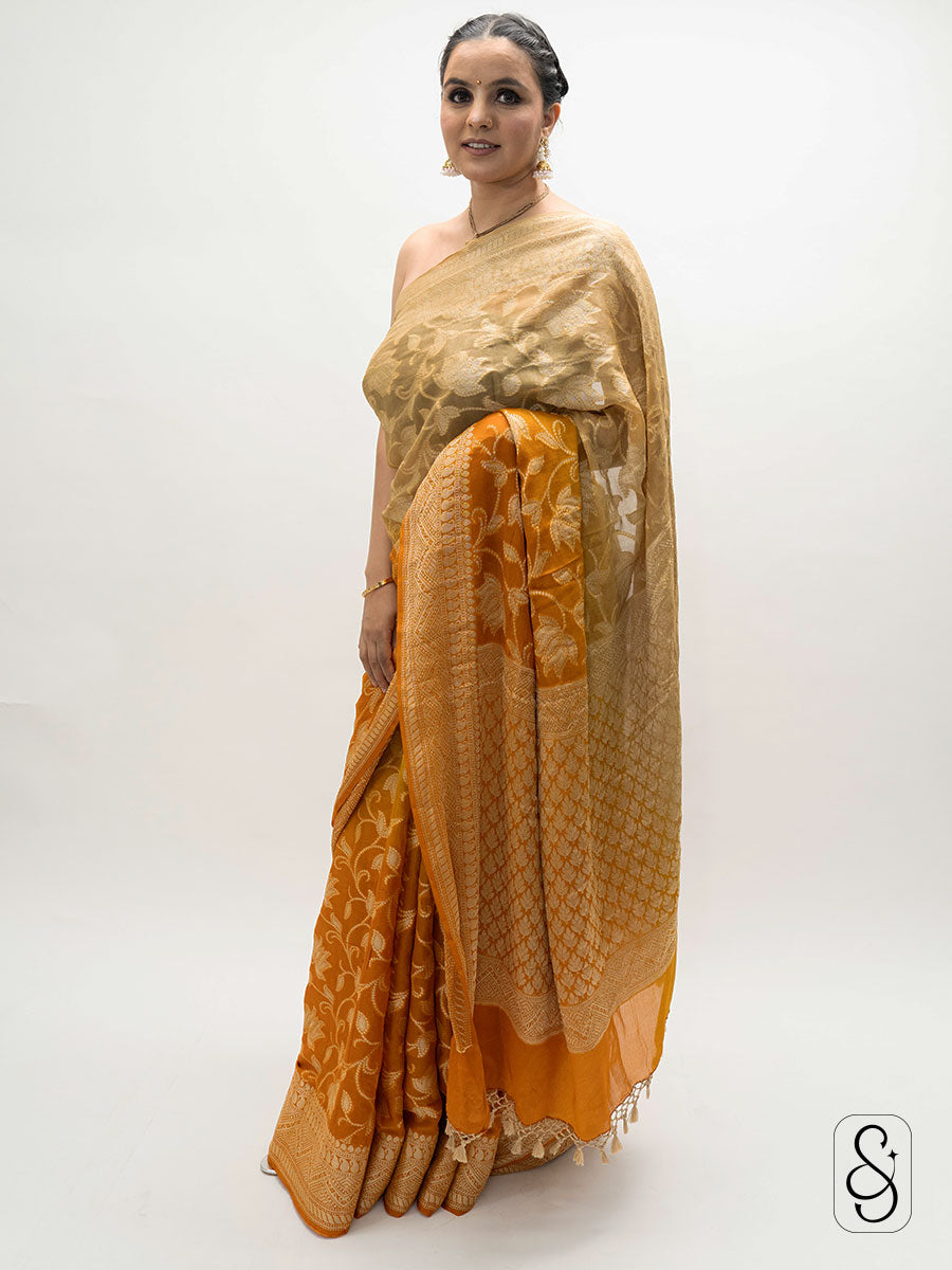 Modern Khadi Georgette Saree