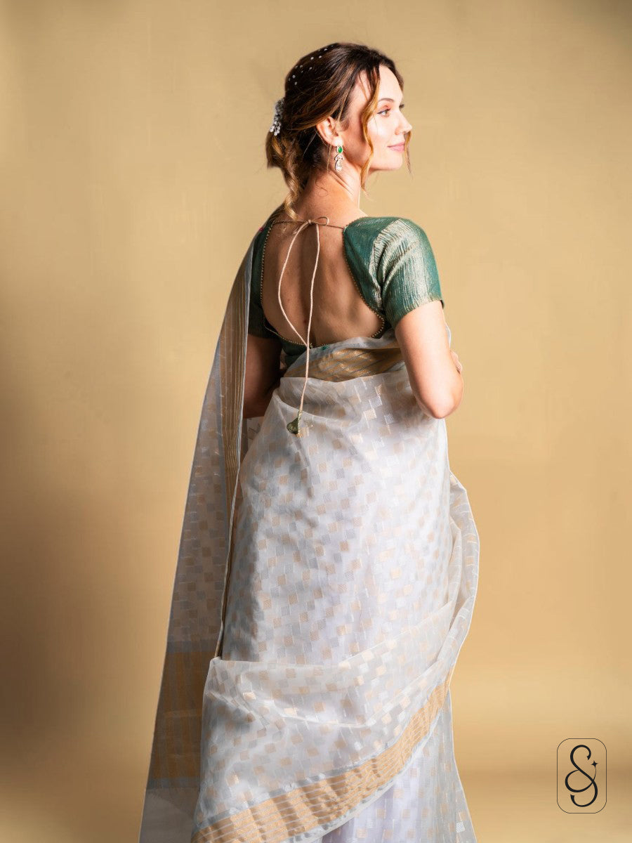 Graceful Golden Banarasi Saree