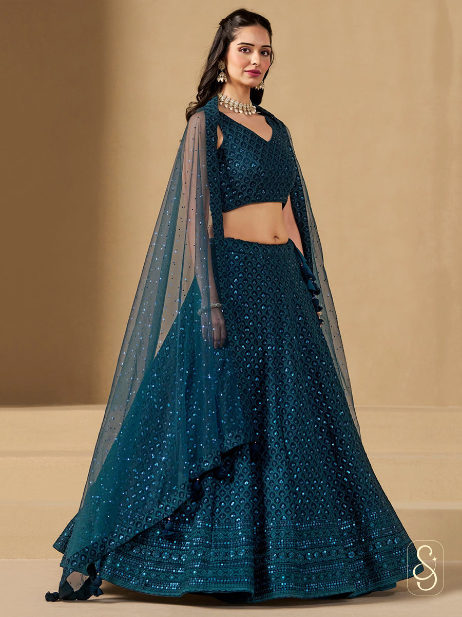 Ethereal Georgette Embroidered Lehenga