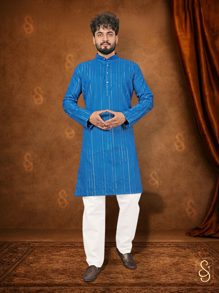 Striped Cotton Kurta Pajama