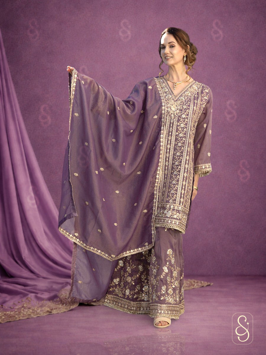 Stylish Fully Embroidered Viscose Tissue Sharara