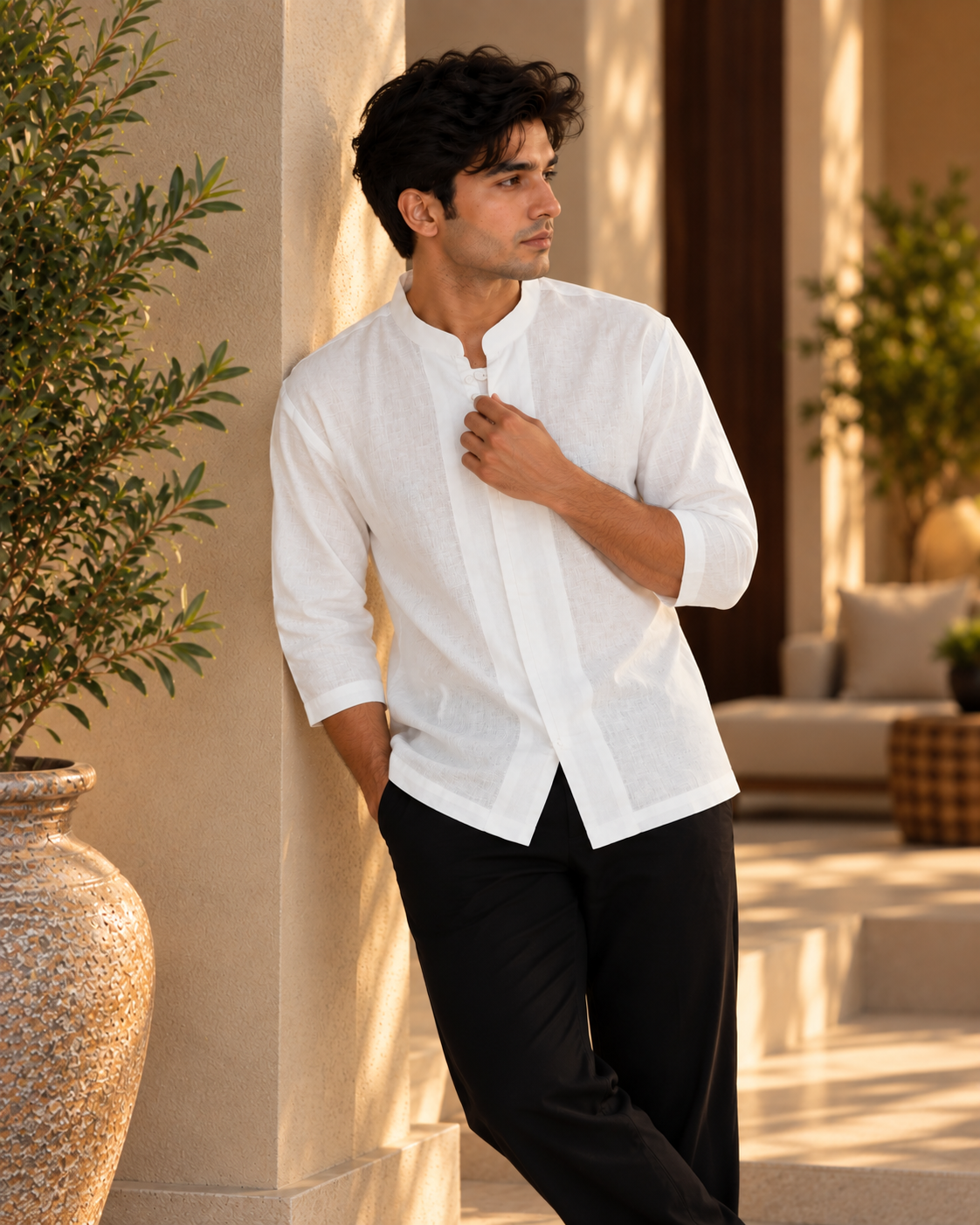 Breathable Cotton Linen Shirt