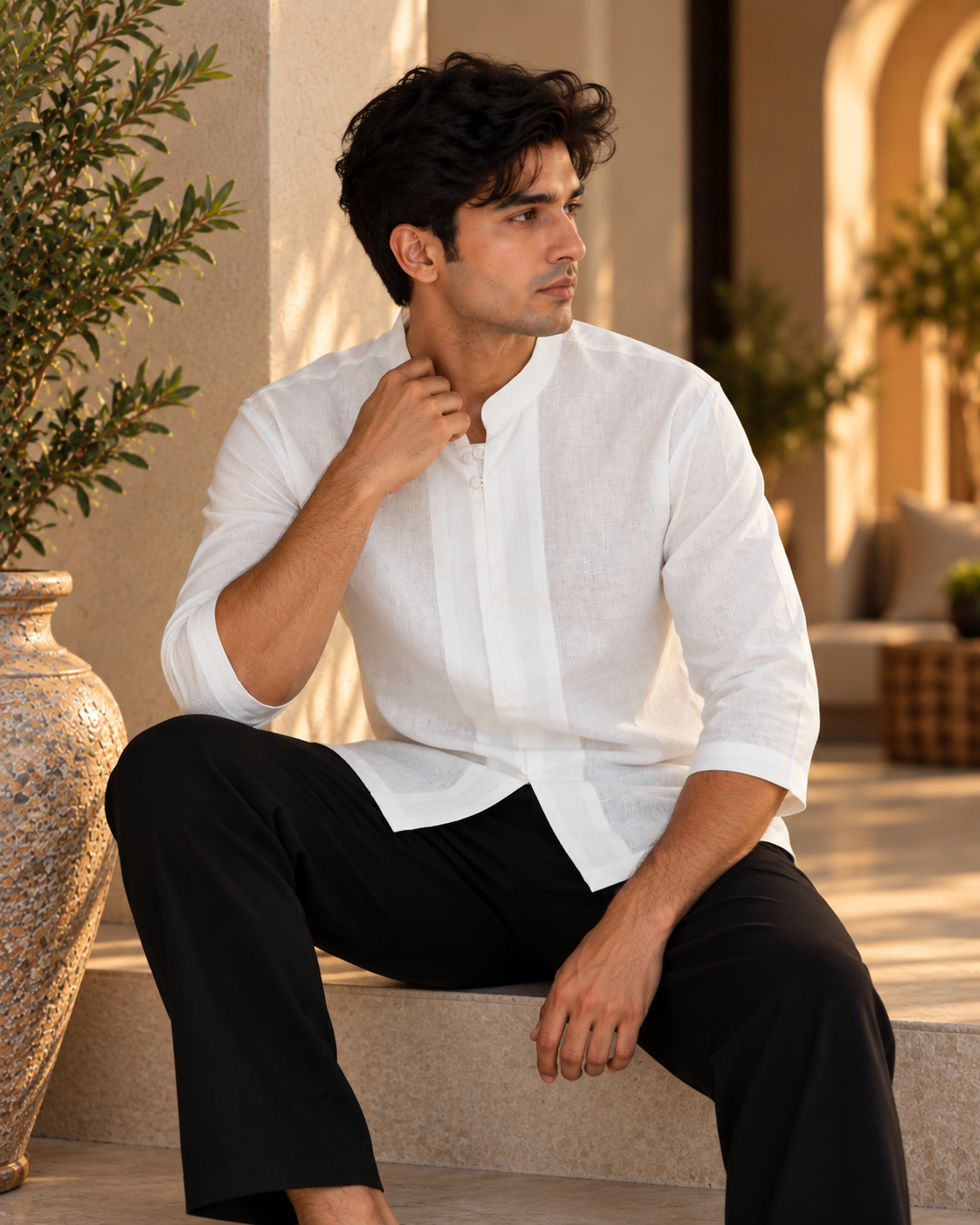 Breathable Cotton Linen Shirt