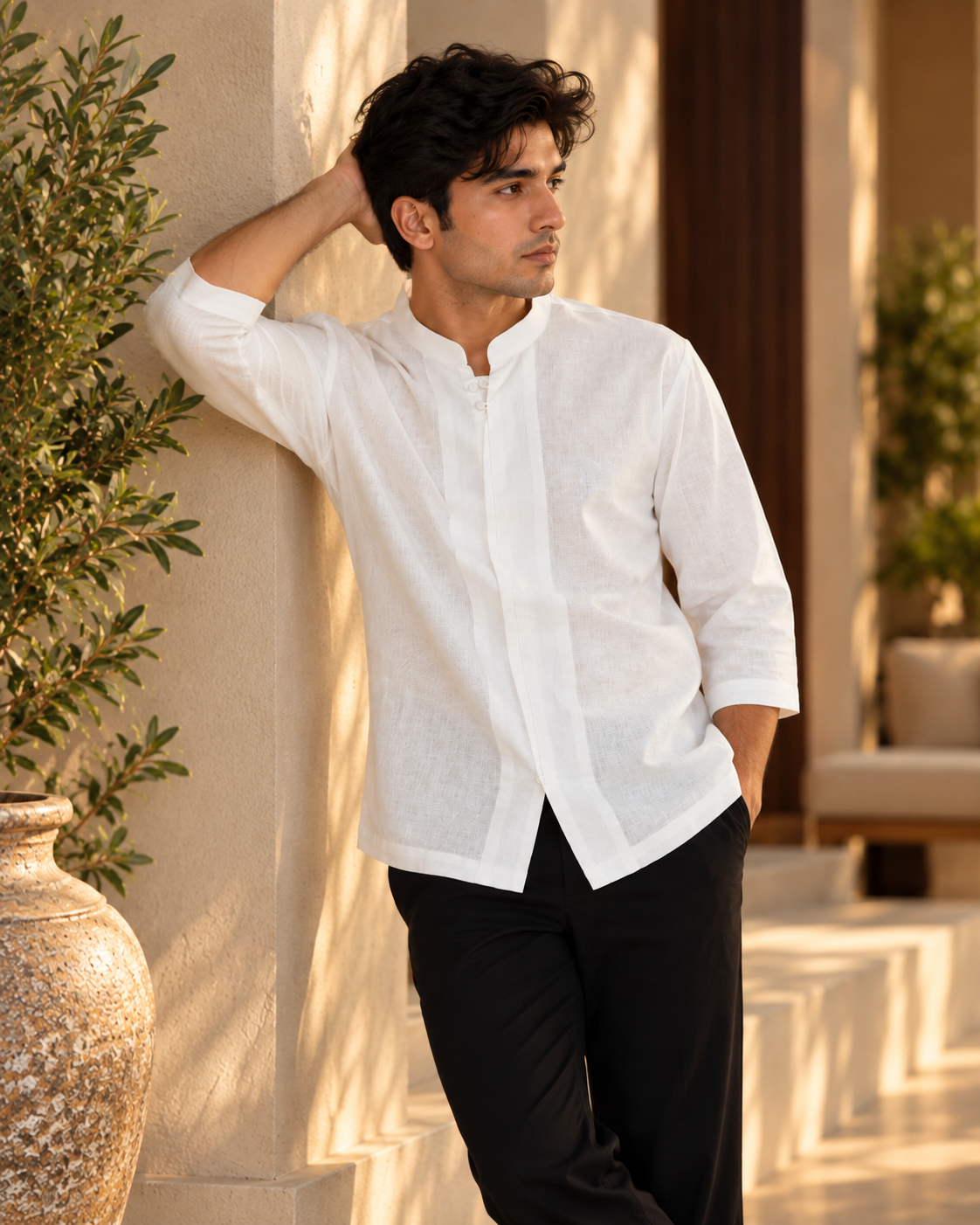 Breathable Cotton Linen Shirt