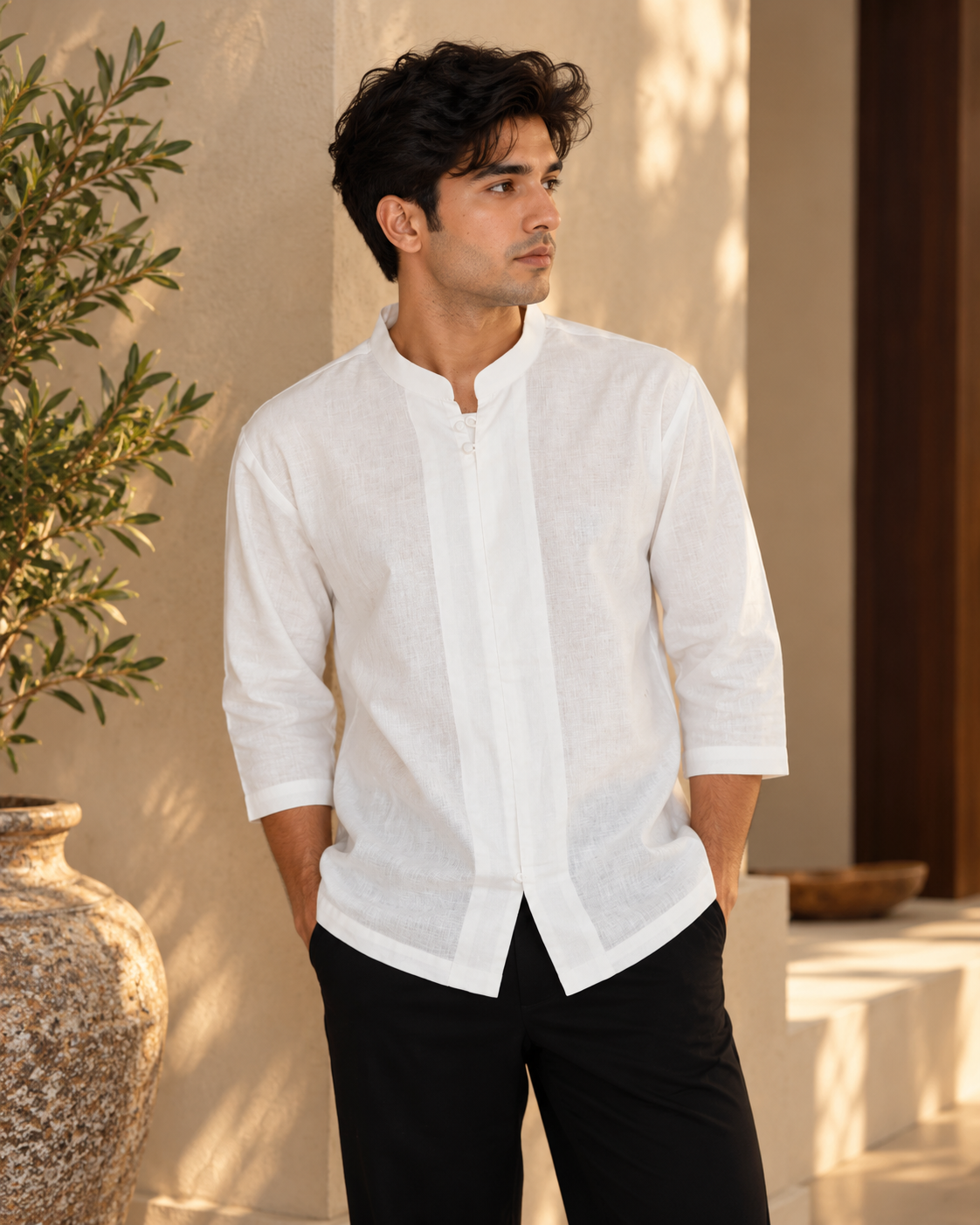 Breathable Cotton Linen Shirt