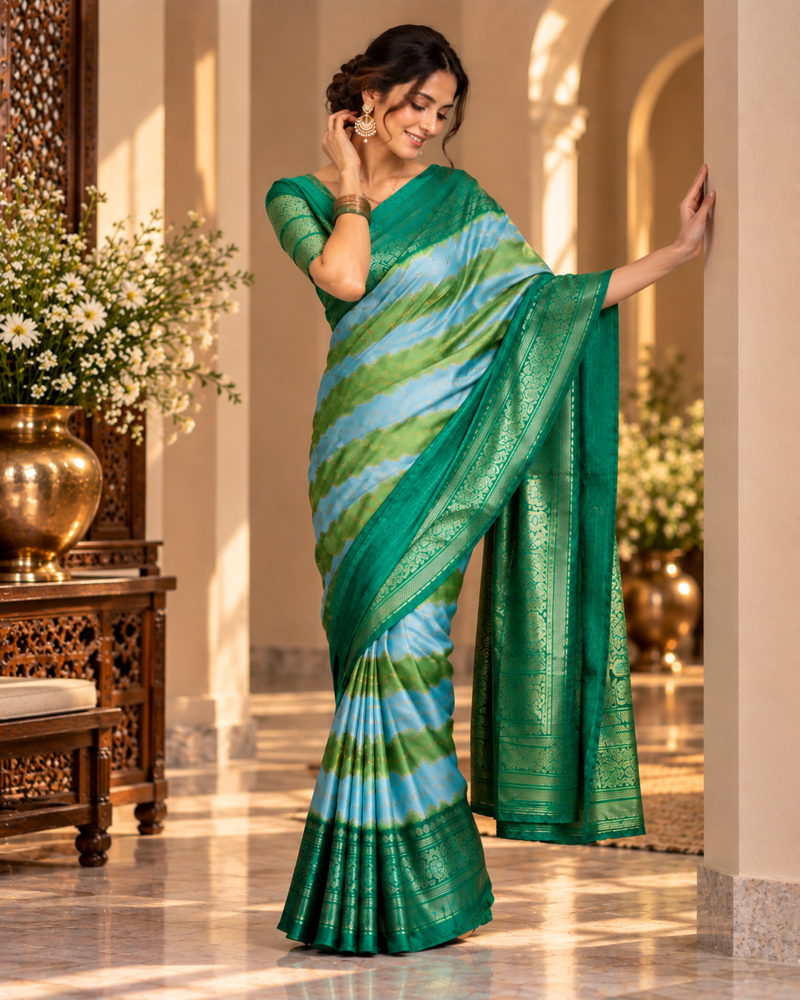 Radiant Foil Print Saree