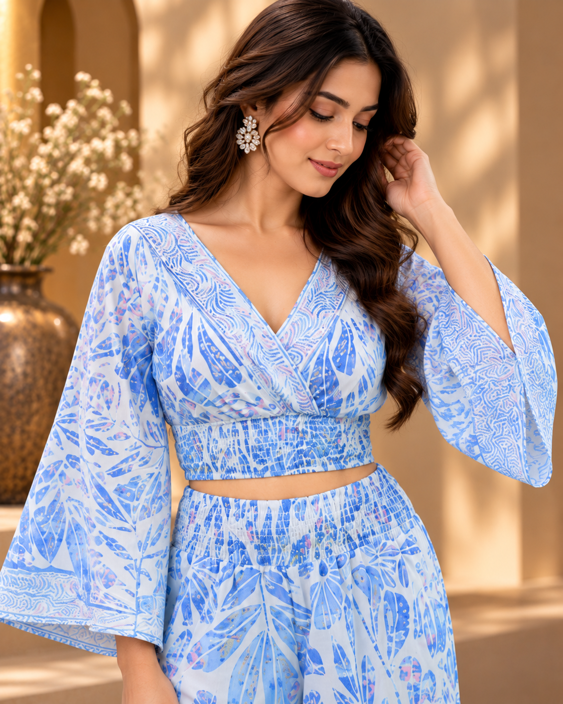 Loose-Fit Silk Co-ord Set