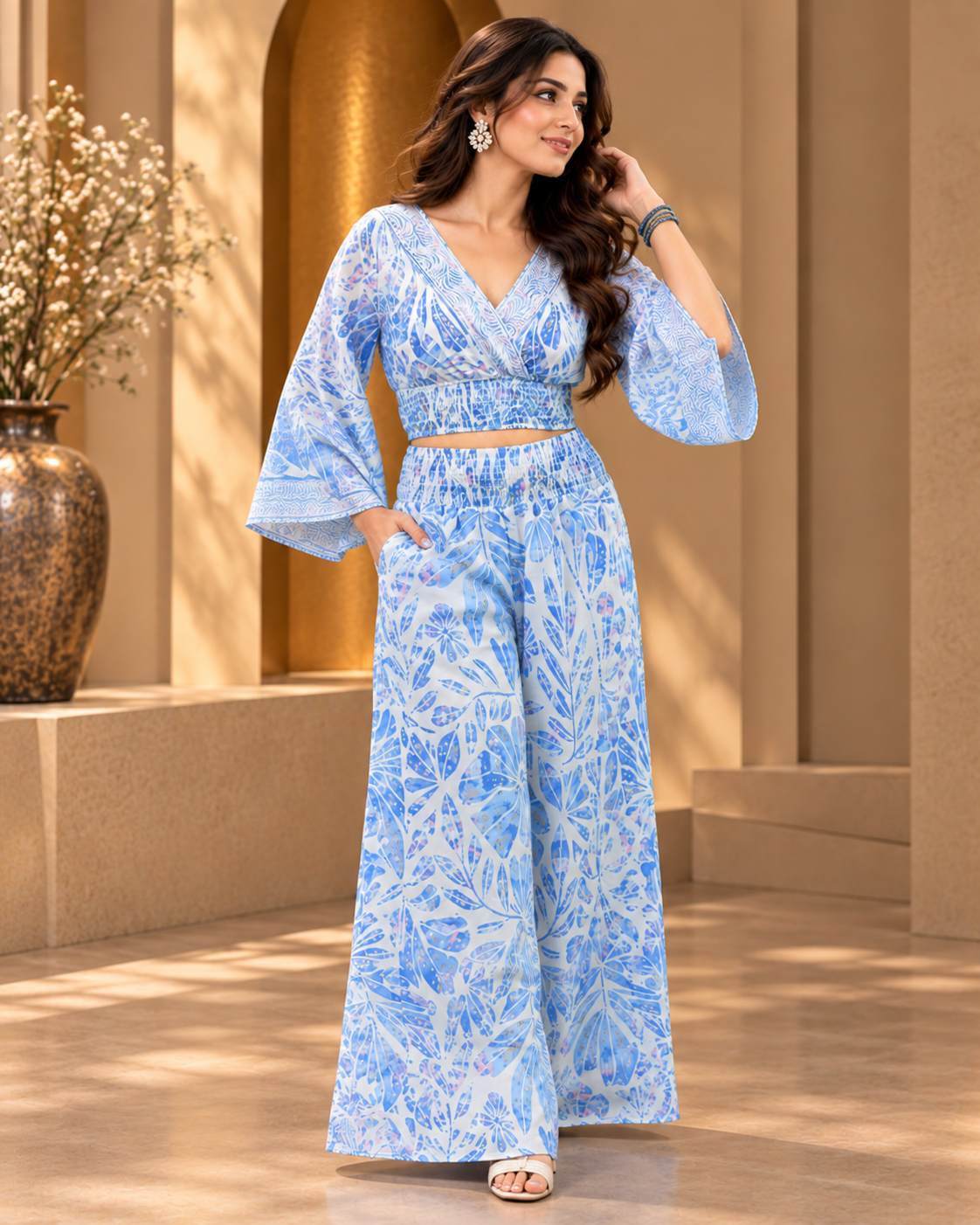 Loose-Fit Silk Co-ord Set
