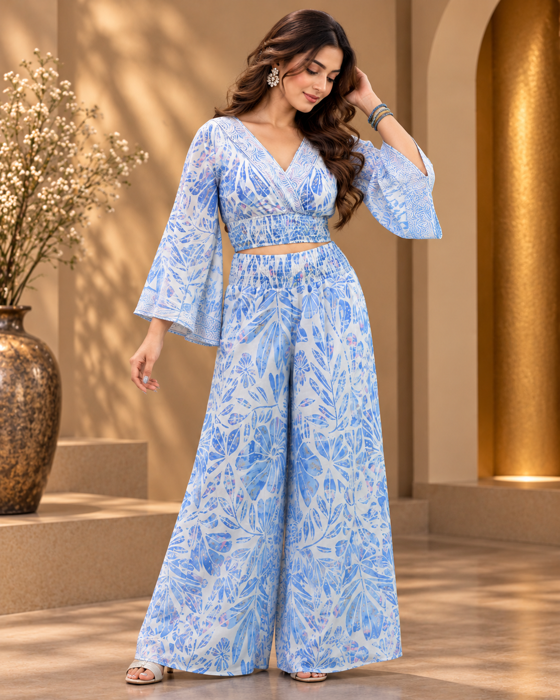 Loose-Fit Silk Co-ord Set