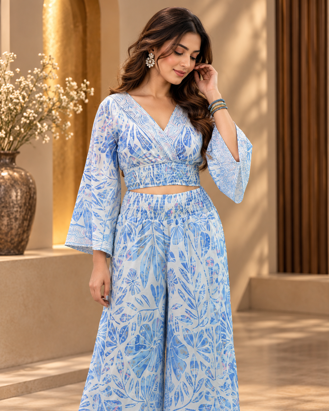 Loose-Fit Silk Co-ord Set
