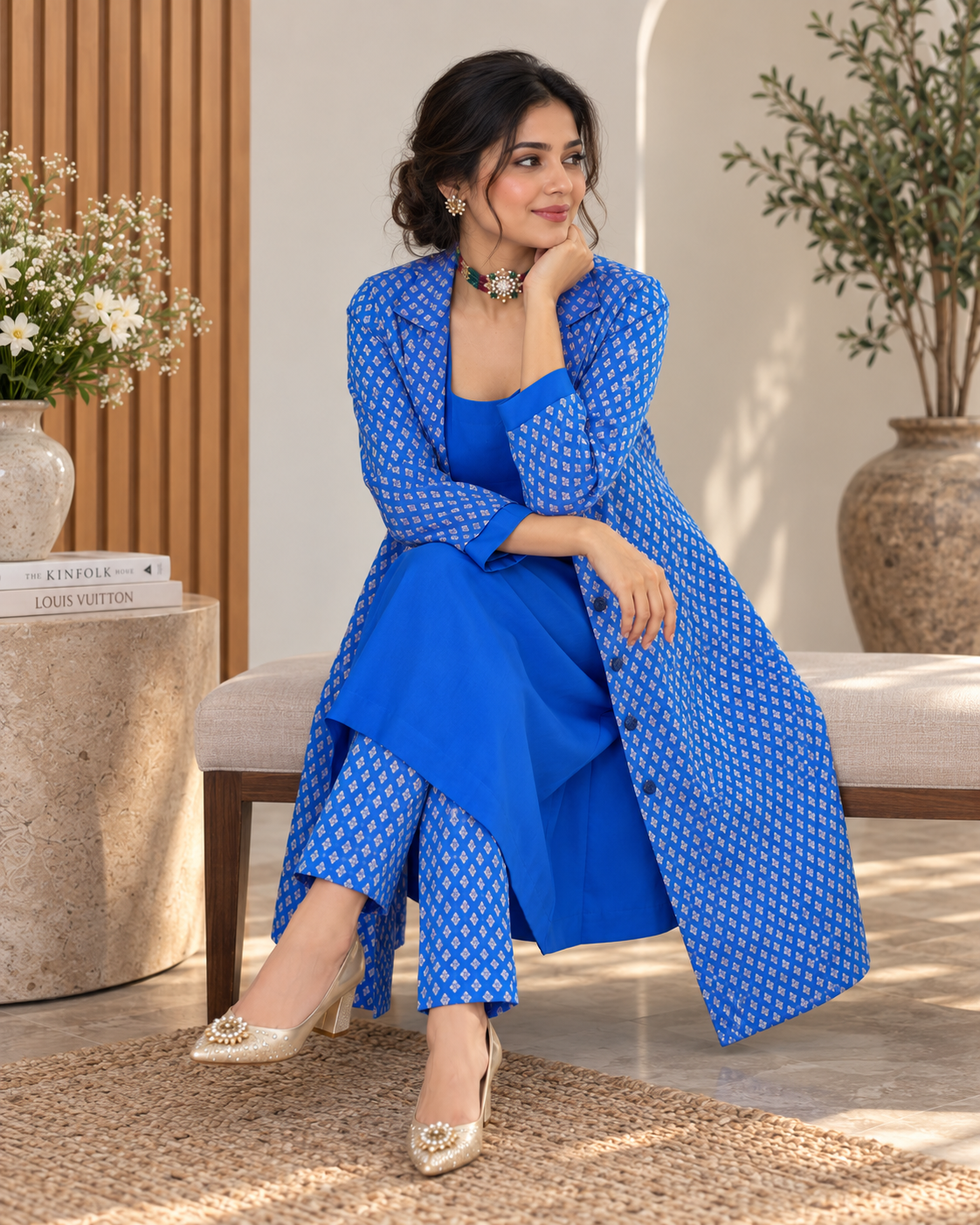 Georgette Banarasi Jacket Set