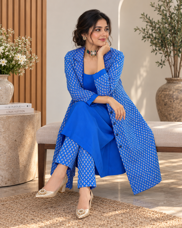 Georgette Banarasi Jacket Set