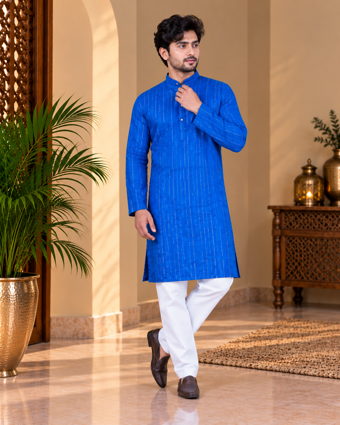 Striped Cotton Kurta Pajama