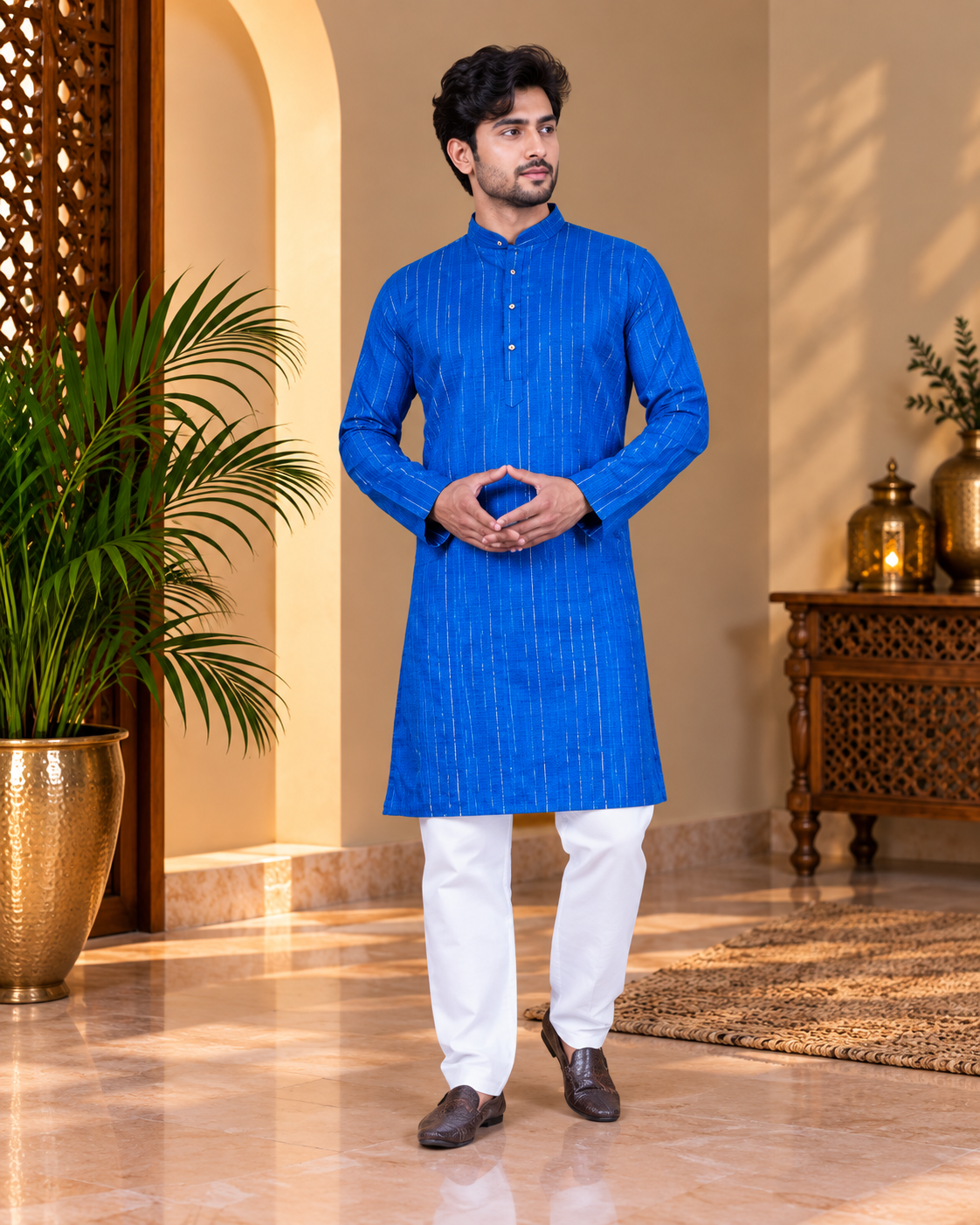 Striped Cotton Kurta Pajama