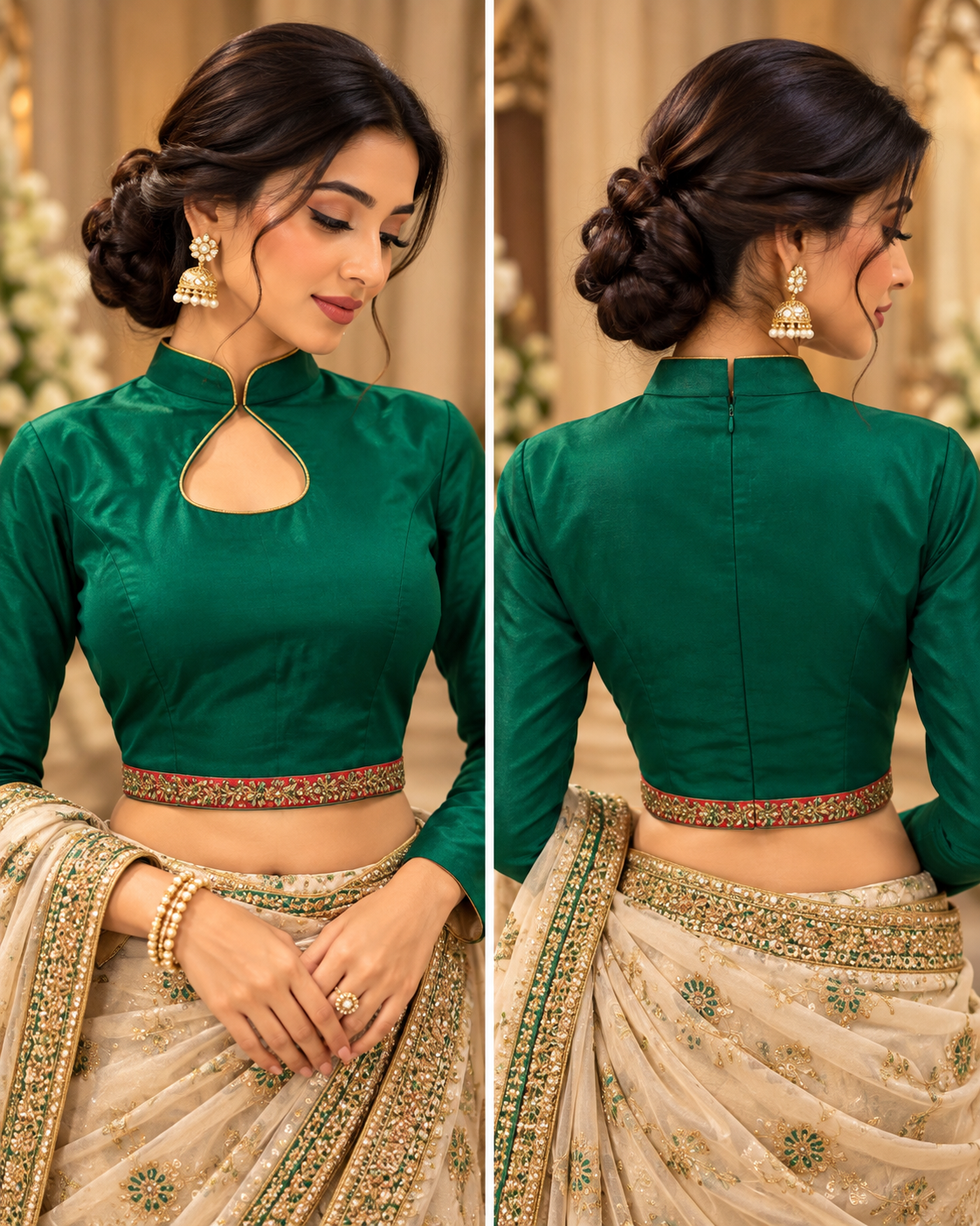 Green Silk Blouse